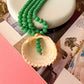 Green Beaded Shell Necklace