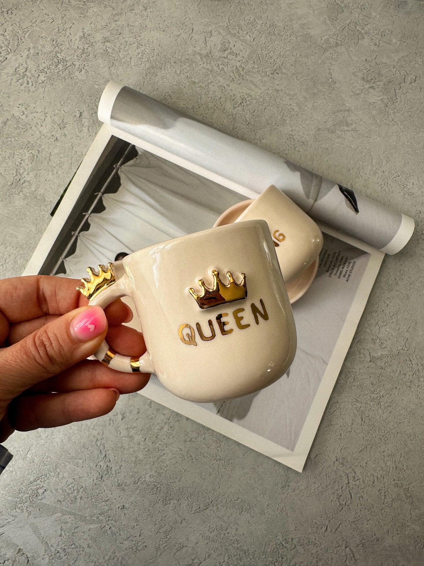 Queen or King ceramic espresso cup