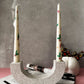 Candy Cane Festive Hand Painted Taper Candles