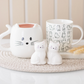 White Cat Shaped Salt and Pepper Shakers