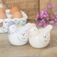 Floral Hen Salt and Pepper Shakers.