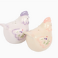 Floral Hen Salt and Pepper Shakers.