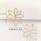 Flower Gold Coloured Earrings