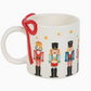 Nutcracker Print Christmas Mug with Bow – 500ml