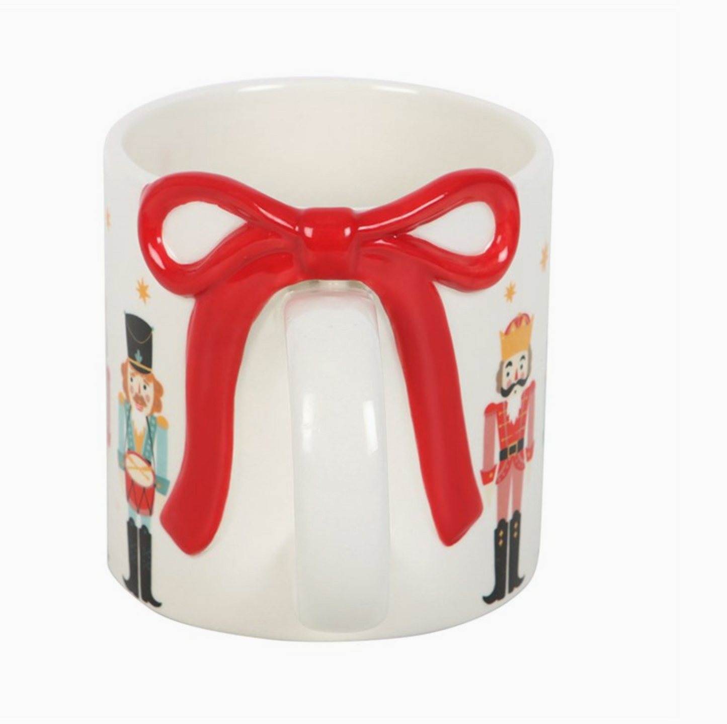 Nutcracker Print Christmas Mug with Bow – 500ml