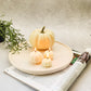 Large Round Decorative Tray with some pumpkins on it. 