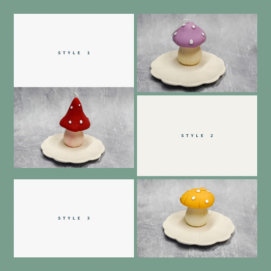 Shiny Mushroom Candles