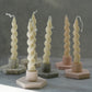 Set of Two Spiral Taper Candles