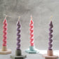 Set of Two Spiral Taper Candles