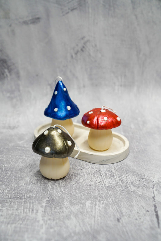 Shiny Mushroom Candles